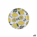 Plato Postre Bioplástico Multicolor Quid Sicilia 20 cm (12 Unidades)