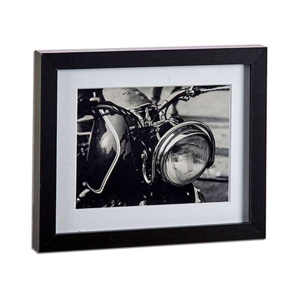 Cornice con cornice nera in compensato (23 x 3 x 28 cm)