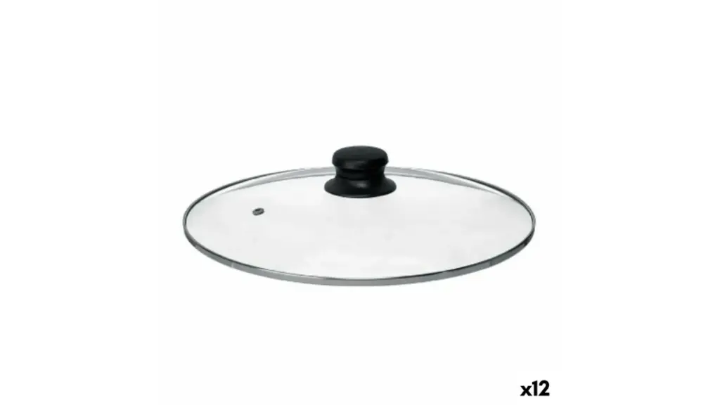 Couvercle pour marmite 28 cm Verre Argenté (12 Unités)