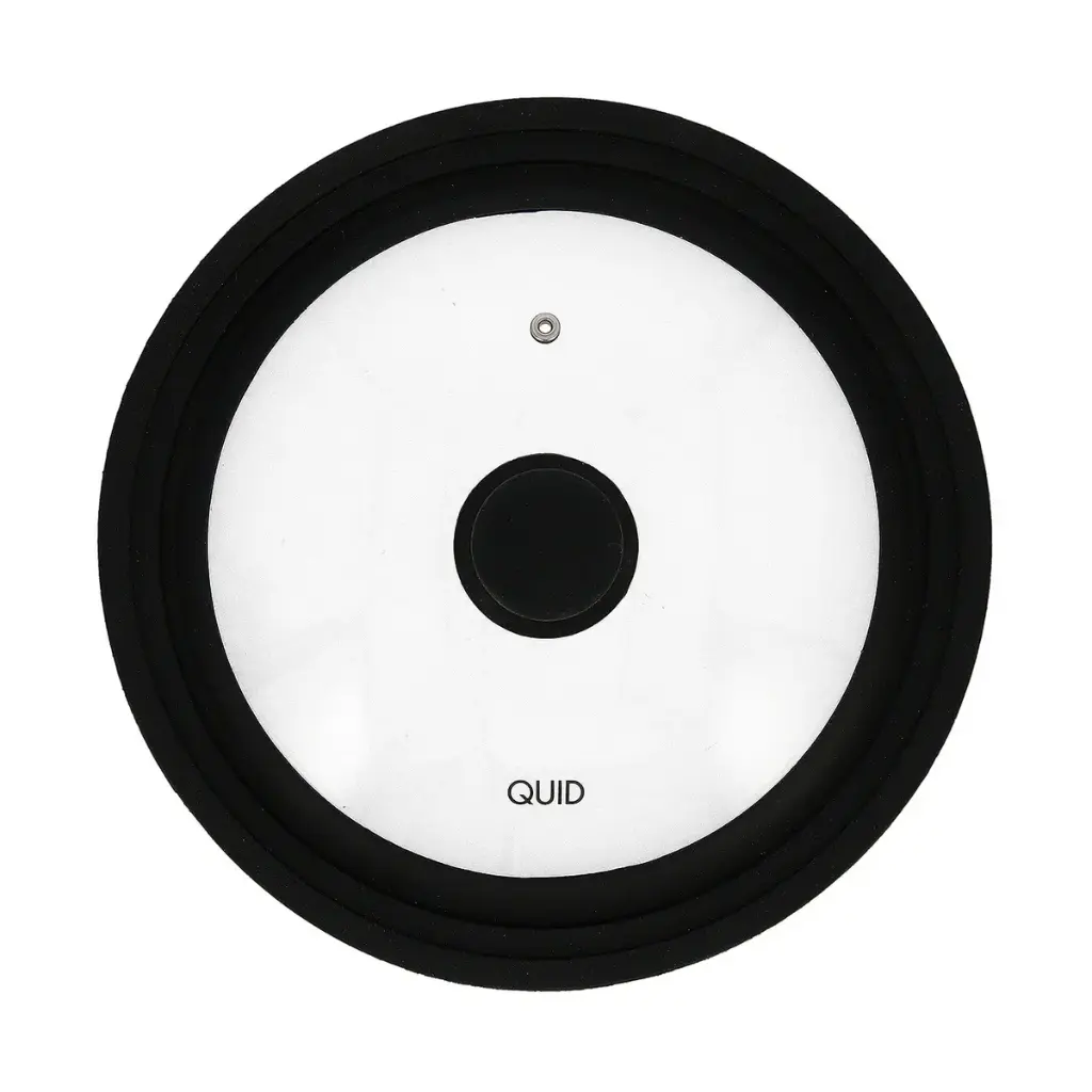 Quid Ebano tapa cristal negro (22 cm)