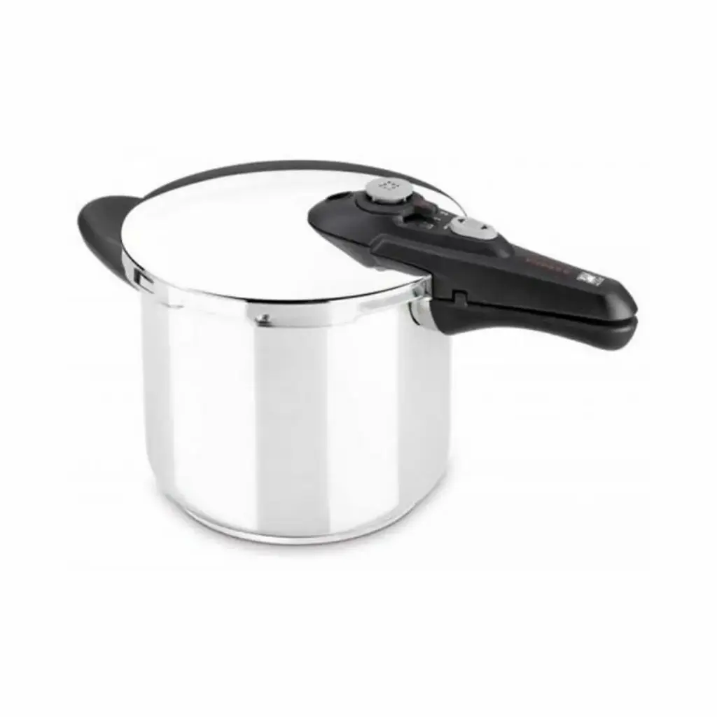 Pentola a Pressione BRA in Acciaio Inox 2 programmi di cottura e sistema di blocco dell'apertura, adatta a tutti i tipi di cucine (3 L)