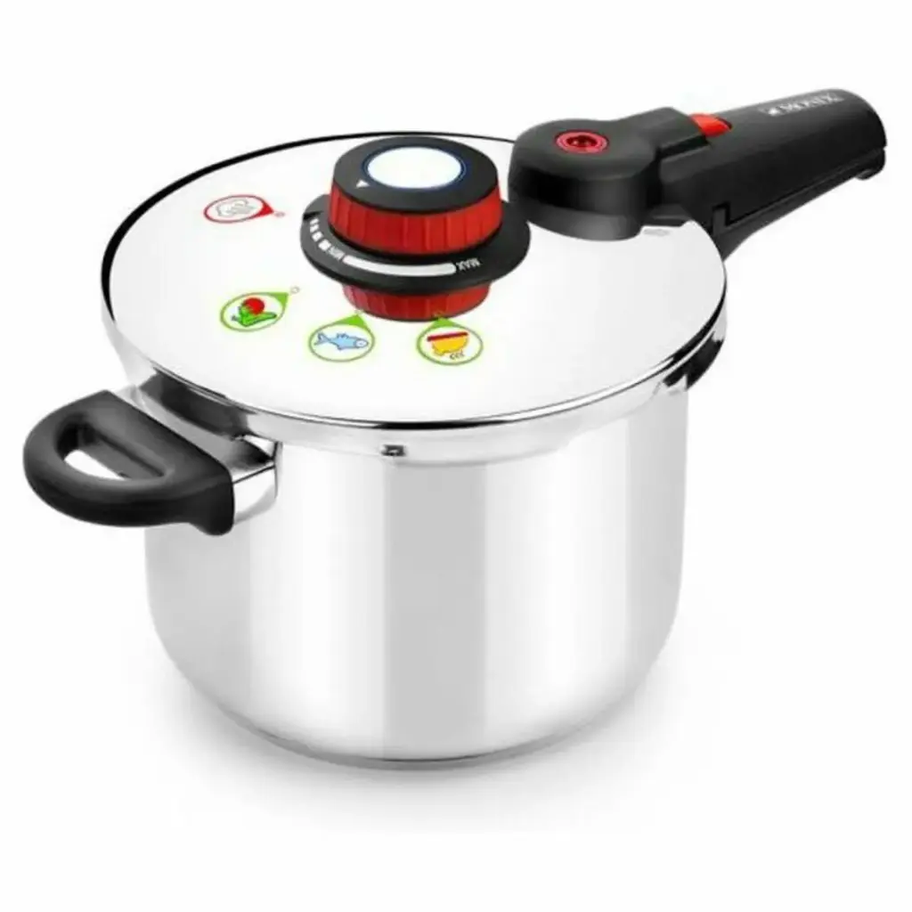 MONIX Selecta | Duo Set Autocuiseurs Rapides 4 et 6 Litres avec Système de Sélection D'Aliments et Fermeture Automatique