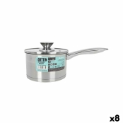 Saucepan with lid Quttin Hermes 1.8 L Steel (8 Units)