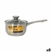 Saucepan with lid Quttin New Neron Steel 33 x 17.5 x 10 cm (8 Units)