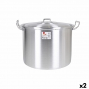 Pot with Aluminum lid 41 x 33 x 29 cm (2 Units)