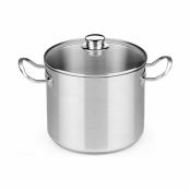 Kasserolle mit Glasdeckel BRA D219485 6,5 l Edelstahl Stahl Metall Edelstahl 18/10