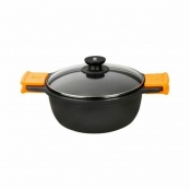 Kochtopf BRA A270324 (24 cm) Schwarzes Metall Aluminium Geschmiedetes Aluminium Aluminiumguss Ø 24 cm 4 L