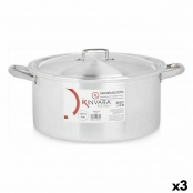 Kochtopf mit silbernem Aluminiumdeckel 12,5 L (3 Einheiten)