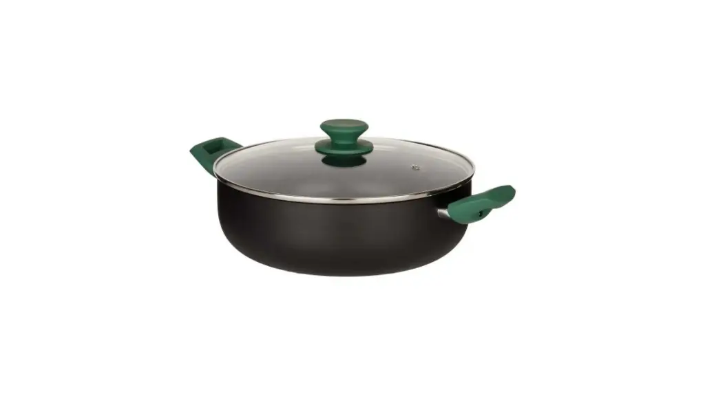 Kasserolle Schwarz Grün Aluminium 28 cm induktionsgeeignet