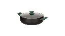 Kasserolle Schwarz Grün Aluminium 28 cm induktionsgeeignet