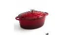 Saucepan with Lid Bidasoa Fierro Red 4.3 L 30 x 23 cm (2 Units)