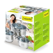 Feel Maestro MR-2220-6L Kochtöpfe, Silber, Stahl, 6 Stück