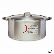 Saucepan with Silver Aluminum Lid 20 L (3 Units)