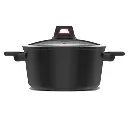 Olla con tapa Taurus KCK4024 Negra 4,5 L