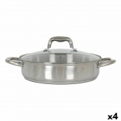 Casserole with Glass Lid Quttin 2.2 L (4 Units)