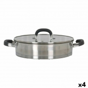 Casserole with Glass Lid Quttin 2.2 L (4 Units)
