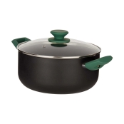 Casserole Black Green Ø 24 cm Aluminum (4.5 L)