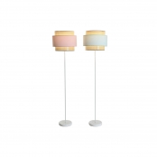 DKD Lampada da Terra Home Decor 38 x 38 x 154 cm Rosa Metallo Verde 220 V 50 W (2 Unità)