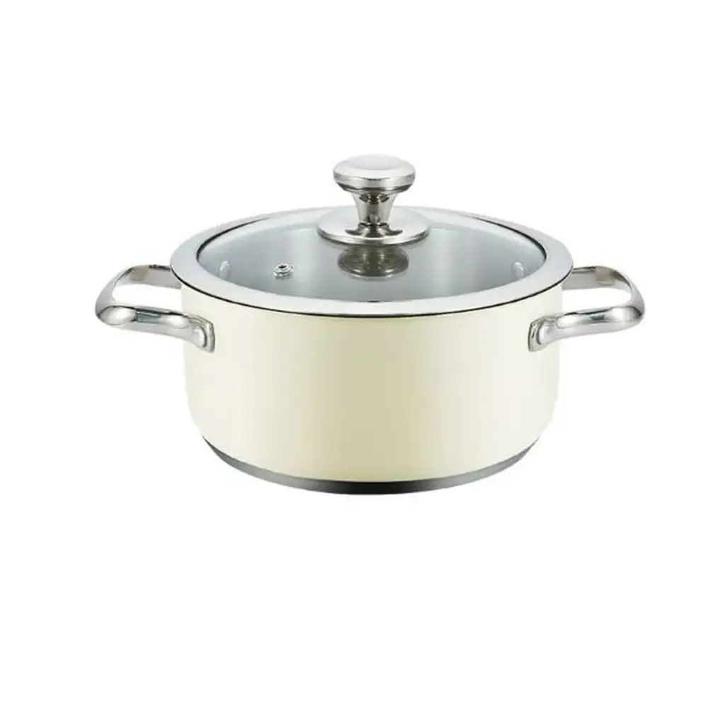 Olla con tapa Haeger Beige (16 cm)