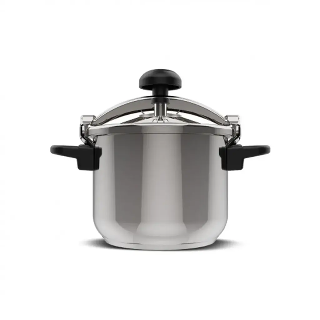 Taurus pressure cooker in stainless steel Safety system Compatible with all types of heat sources including induction