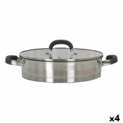Cazuela con Tapa de Cristal Quttin 3,1 L (4 Unidades)