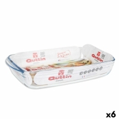 Quttin Oven Dish Transparent Rectangular Glass 4.2 L 38.8 x 23.9 x 6.6 cm (6 Units)