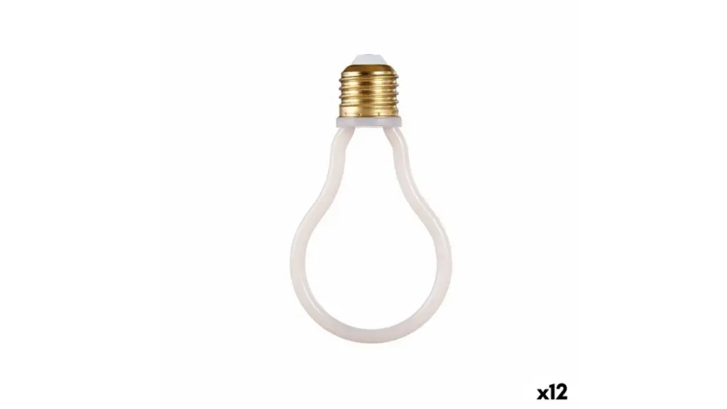 White LED lamp 4 W E27 9.5 x 13.5 x 3 cm (2700 K) (12 Units)