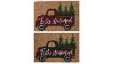 Paillasson DKD Home Decor Blanc Marron Rouge Vert PVC Fibres de coco 60 x 40 x 1,5 cm (2 Unités)
