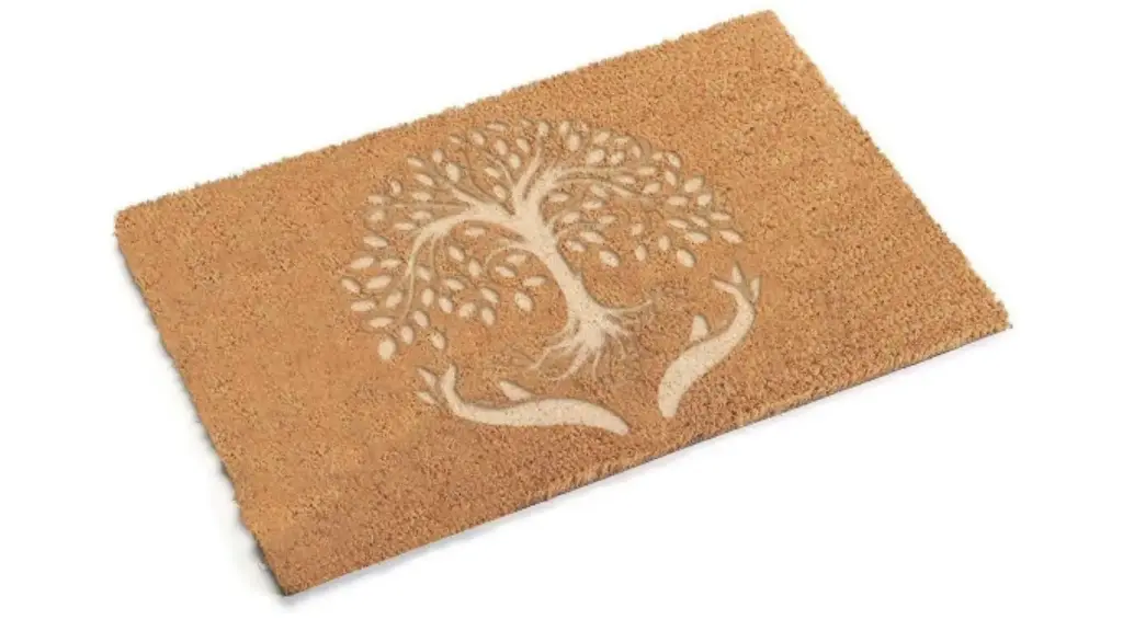 Versa Kokosfaser-Fußmatte, 40 x 2 x 60 cm, Baum des Lebens