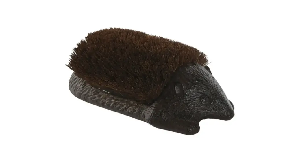 Doormat Home ESPRIT Dark Brown Iron 28 x 12.5 x 9.5 cm Hedgehog