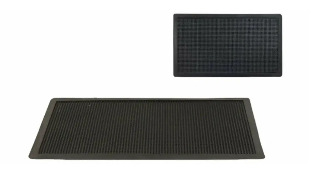 Hidalgo Black Rubber Doormat 70 x 40 cm Industrial