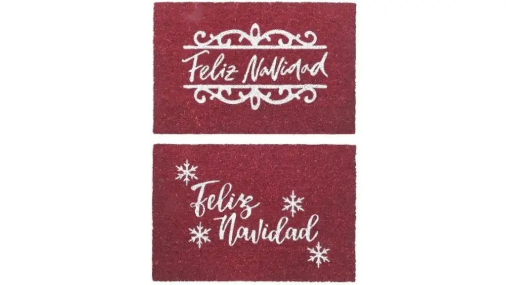 Doormat DKD Home Decor White Red PVC Coconut fibers 60 x 40 x 1.5 cm (2 Units)