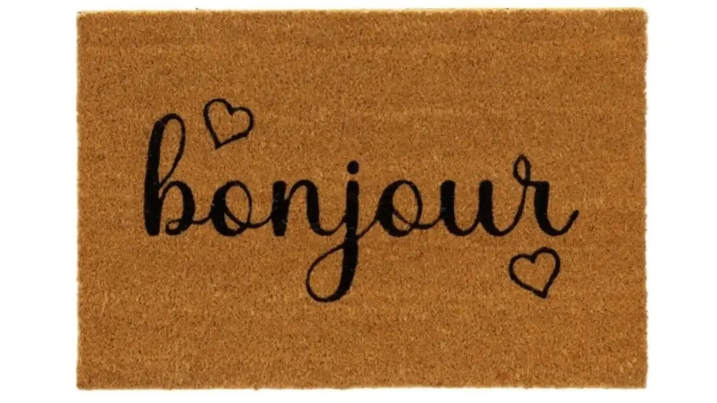 Fußmatte BONJOUR Braun Schwarz PVC Kokosfasern 60 x 40 x 1,5 cm