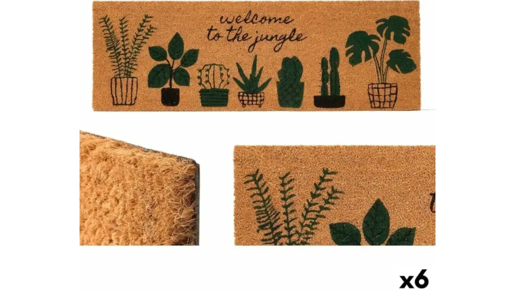 Fußmatte GiftDecor Jungle Natural PVC Kokosfasern 120 x 1 x 40 cm (6 Einheiten)