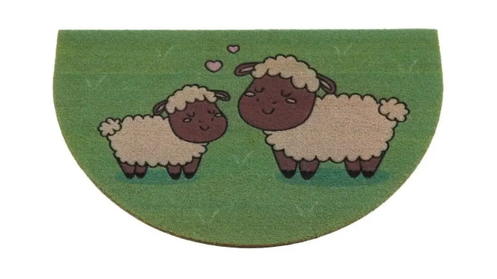 Versa Schaf-Fußmatte, thermoplastische Kokosfasern, 25 x 5 x 75 cm
