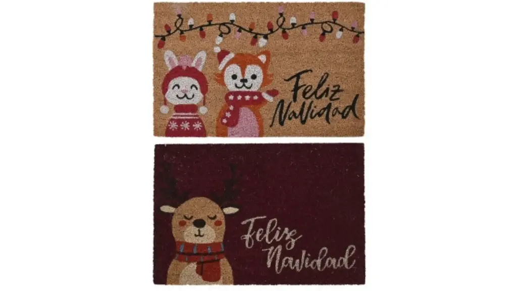 Paillasson DKD Home Decor Rouge Multicouleur PVC Fibres de coco 60 x 40 x 1,5 cm (2 Unités)