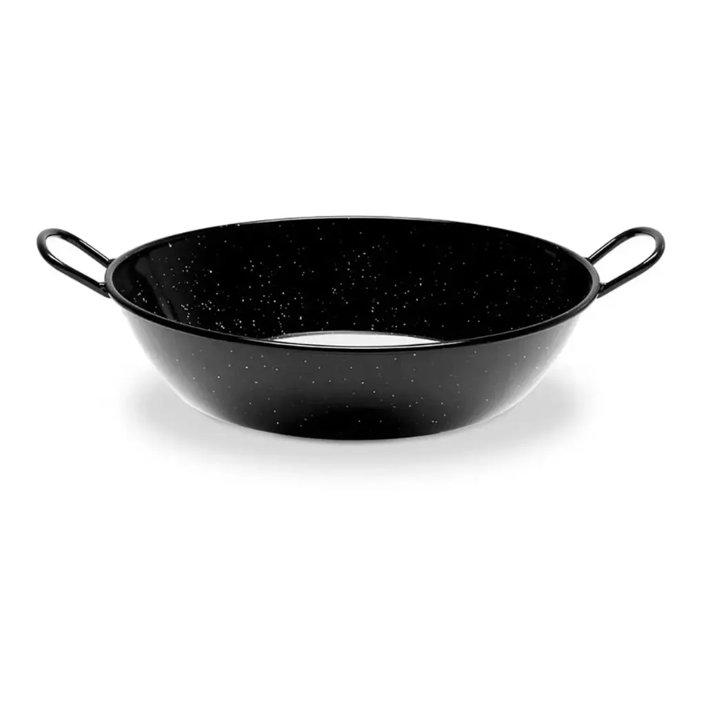 Poêle creuse avec anses Vaello Noir Acier émaillé 40 cm