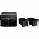 Friteuse à Air BEKO, Noir 2400 W, capacité 8,5 L avec 2 tiroirs