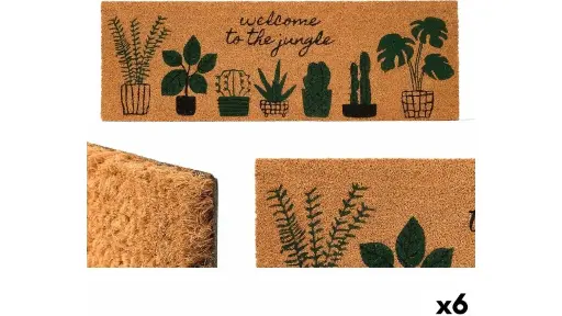 Doormat GiftDecor Jungle Natural PVC Coconut Fibers 120 x 1 x 40 cm (6 Units)