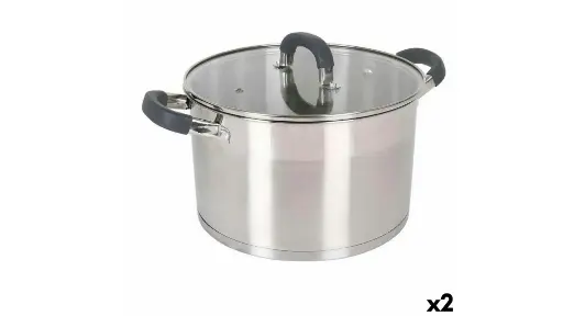 Marmite Quttin en Acier avec couvercle (2 unités)