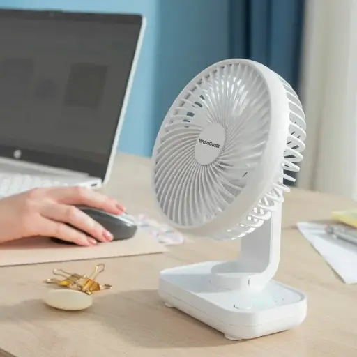 Ventilateur de Bureau Rechargeable Fanrec InnovaGoods 5,4'' 3600 mAh / 13,3 W 
